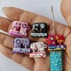 Wholesale 10pcs Three way Paint Cartoon Cat Sewing Machine Acrylic Beads OLY Exclusive