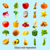 Wholesale 50 Cute Apple Banana Fruit and Vegetable Cartoon Stickers