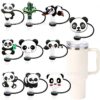 Wholesale Cute Panda Straw Tube Cap