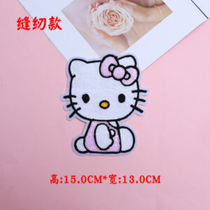 Sequin hello kitty applique---------Glue-free
