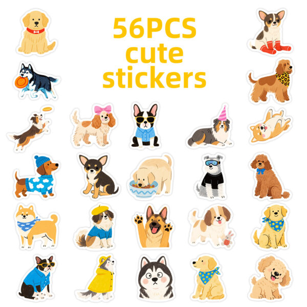 Wholesale 56 Cute Hand-Drawn Cartoon Dog Stickers