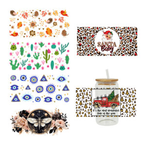 Wholesale New Cartoon printing heat transfer Cup sticking crystal logo pattern 23 cmX11cm in stock