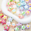 Wholesale Acrylic Oil-ip Solid Color Letter Star Beads