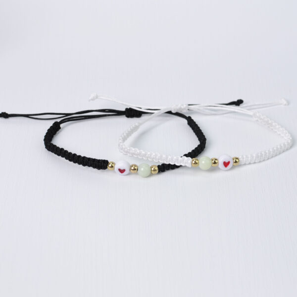 O1CN01lxv2ty1TBbS9NetjE_2200812712344-0-cib Wholesale Personalized Creative Luminous Beads Love Weaving Friendship Couple Card Bracelet