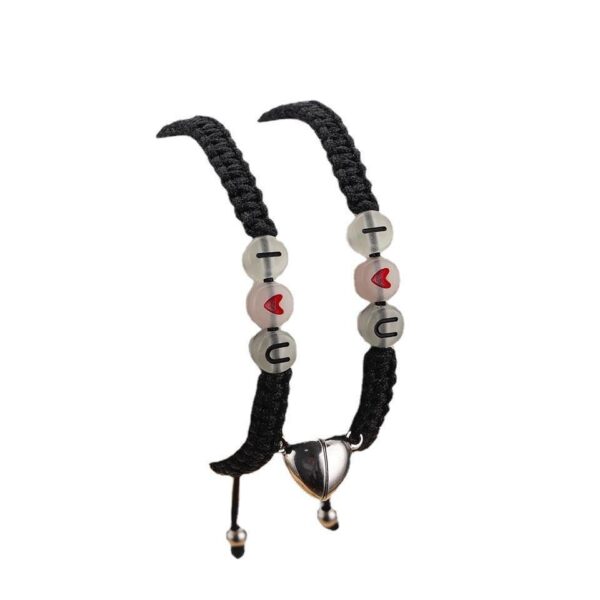 Wholesale ILOVEYOU love magnetic buckle luminous letter bracelet