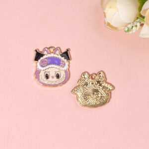 Labubu purple height 2.2cm width 2cm weight 2.01g
