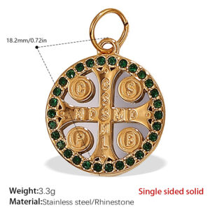 Pj489gngs green diamond gold pendant