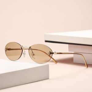 Gold frame champagne slices