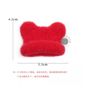 Red plush bear beanie