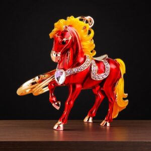 Lucky gemstone horse festive red / Single OPP bag packaging