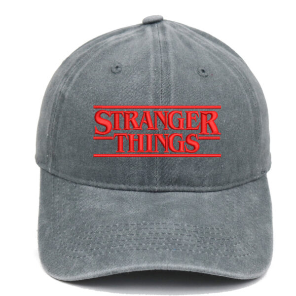 Wholesale European and American Drama Stranger Things Hat Season 5 Hot Selling Embroidered Washed Baseball Cap for Men and Women