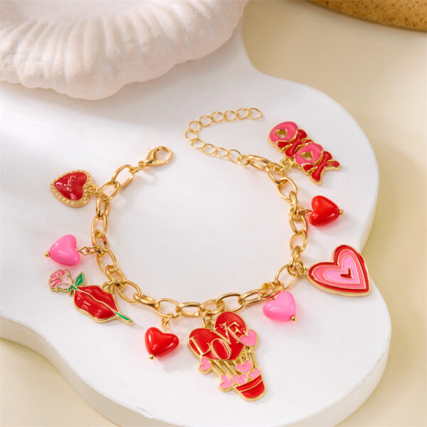 Wholesale Valentine's Day Love Multi accessory Pink Bracelet
