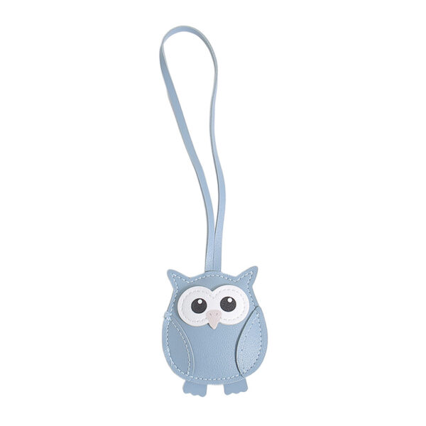 Wholesale PU leather stuffed owl keychain