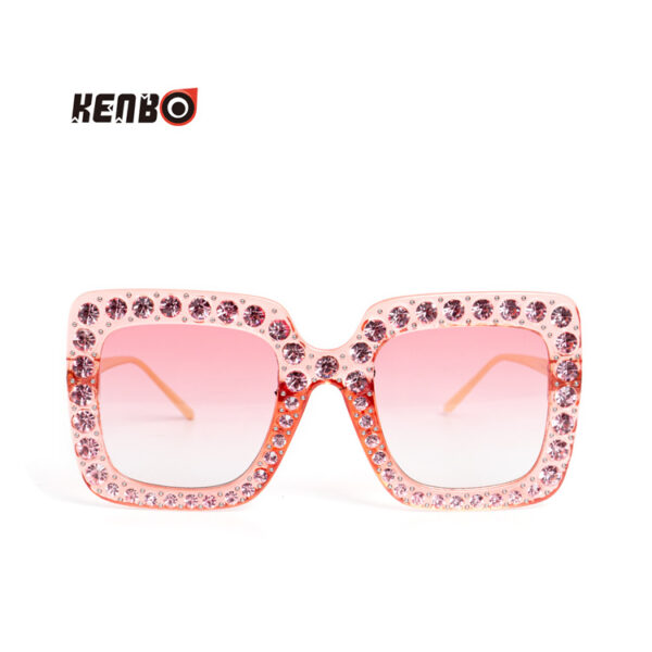 Wholesale Large frame diamond street photography sunglasses