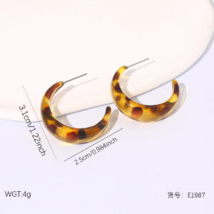E1987 (Steel-colored earring post) / Stainless steel manufacturer wholesale (customization available)