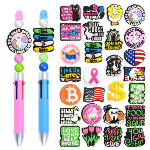 Wholesale Random 100pcs Color Inspirational Phrase Series Focal Beads