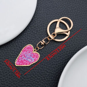 ER903-Valentine's Day oil drop rose red love key chain -13g