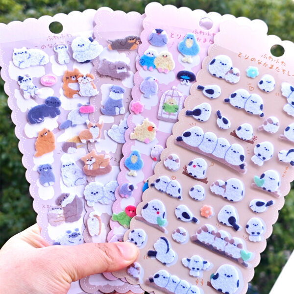 Wholesale Sparrow Cat Dog Cute Pet Animal 3D Stickers