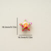 Wholesale Acrylic Oil-ip Solid Color Letter Star Beads