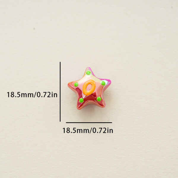 Wholesale Acrylic Oil-ip Solid Color Letter Star Beads