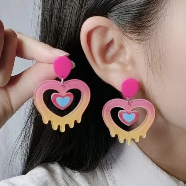 O1CN01mDAUKX1T3M5rgstbt_2677772326-0-cib Wholesale Valentine's Day Earrings Acrylic Splicing Fashionable t Heart Earrings
