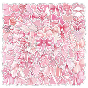 Wholesale 103 Pink Bow Cute Girlish Waterproof Vinyl Stickers