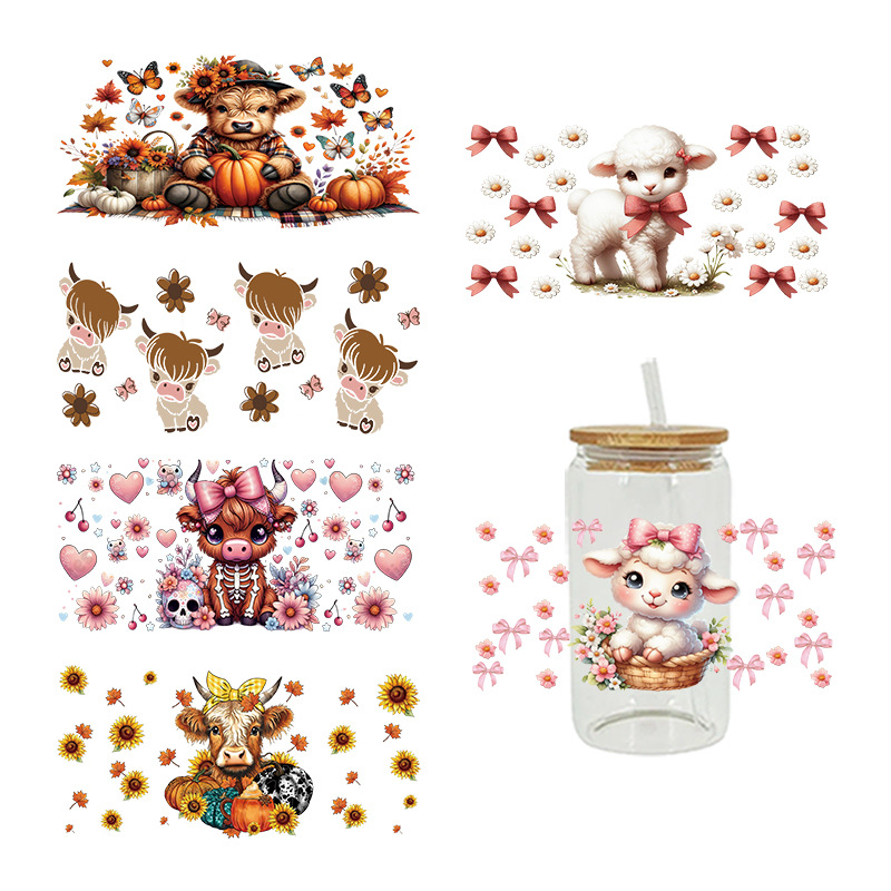 Wholesale UV Transfer Paste Glass Crystal Label Crystal Paste Cross-border Special Paste for 16oz Glass C 23cmX11cm