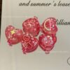 Wholesale 10pcs Embossed Watermelon Cat Heart Balloon Acrylic Beads