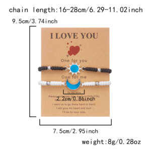 Sun and moon couple style (black and white rope