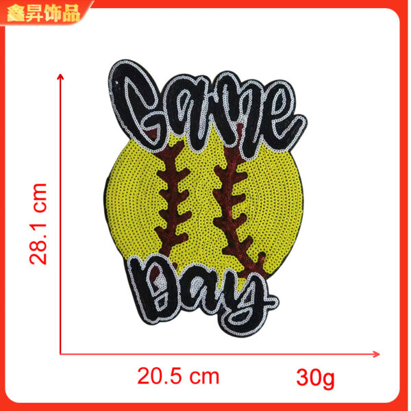 Wholesale Sports letter butterfly bow ball embroidery DIY Patches