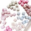 Wholesale 10pcs low saturation wave point heart block Acrylic Beads