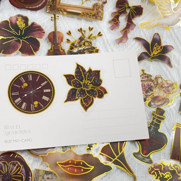 Wholesale 50pcs diverse cartoon retro watercolor proof vinyl stickers