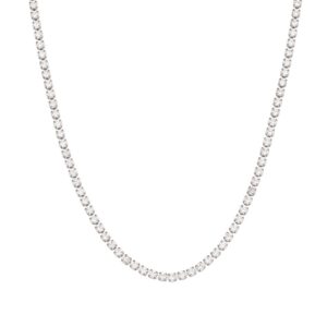 5mm zircon necklace 40 + 5cm-Silver