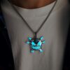 Wholesale Halloween Alloy Electroplating Demon Monster Luminous Necklace