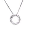 Wholesale Circular geometric inlaid diamond pendant necklace