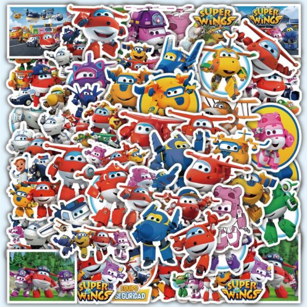 Wholesale 50 Cute Cartoon Super Wings Waterproof Vinyl Stickers OLY Exclusive