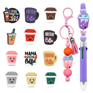 Wholesale Random 100pcs Coffee Creative Ballpoint Pen Bead