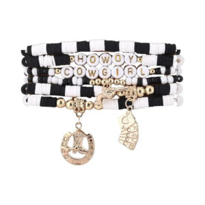 Black and white polymer clay 6-piece set