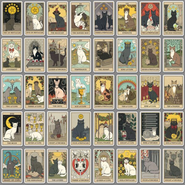 Wholesale cat tarot graiti personality stickers