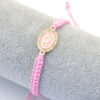 Wholesale Religion Diamond-encrusted Religious Our Lady Woven Bracelet