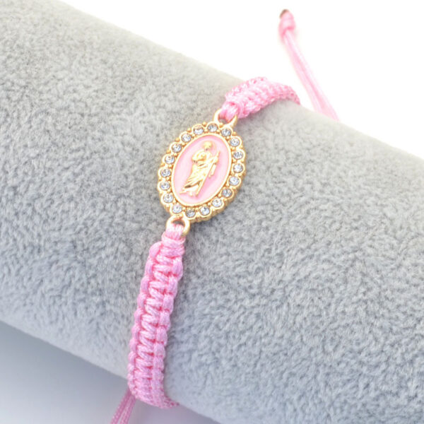 Wholesale Religion Diamond-encrusted Religious Our Lady Woven Bracelet