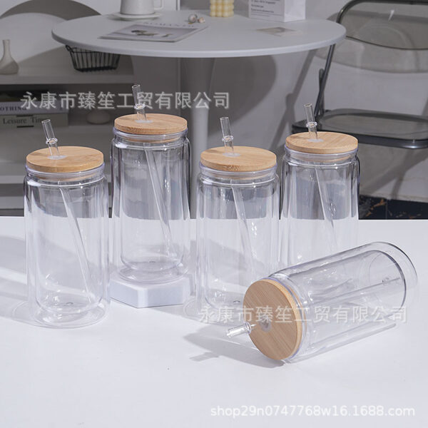 Wholesale Double-Layer Environmentally Friendly Pc Plastic Cup 16oz Water Cup