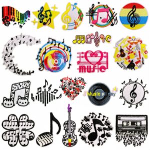 Musical note cloth sticker 20 #