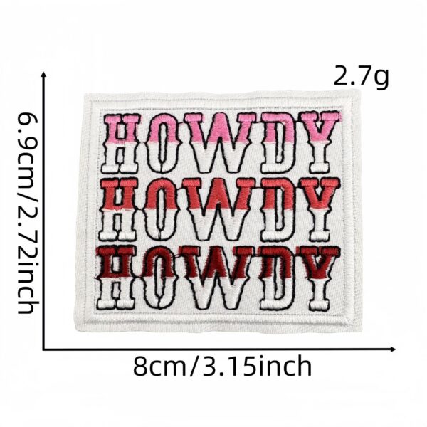 Wholesale Retro English Graiti Cloth Stickers Decorative Color Letters Travel Scenery Embroidered Zhang Zi Li Box Decal Ironing