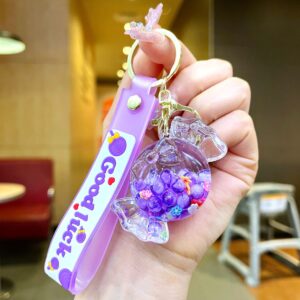 Lollipop String [Purple] Glow-in-the-Dark Bubble Bead Round Candy / Quantity 1 is 1