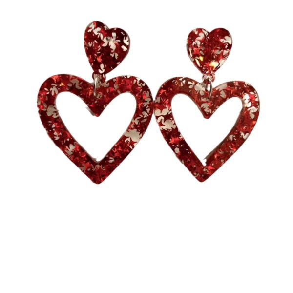 Wholesale Valentine's Day Acrylic Love Peach Heart Earrings