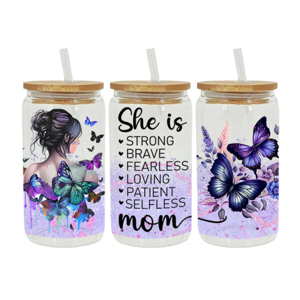 Wholesale Cartoon Family Love Mother's Day Print 16oz Cup UV DTF Wraps