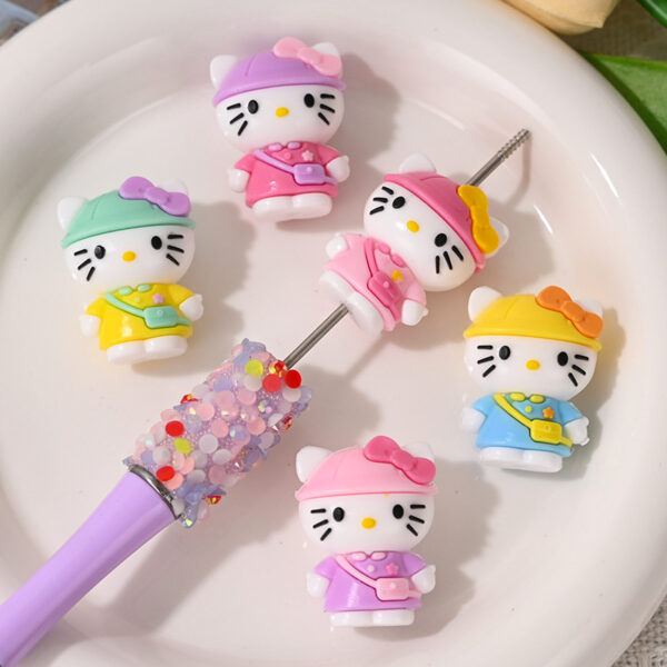 Wholesale 10pcs cute cartoon cat focal beads