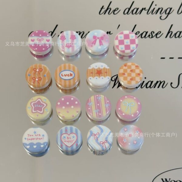 Wholesale 10pcs candy colored embossed milk shaped acrylic beads