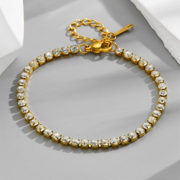 Wholesale multi-row full diamond Titanium Steel Bracelets